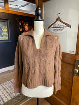 Pink Rose Collared Sweater (M)