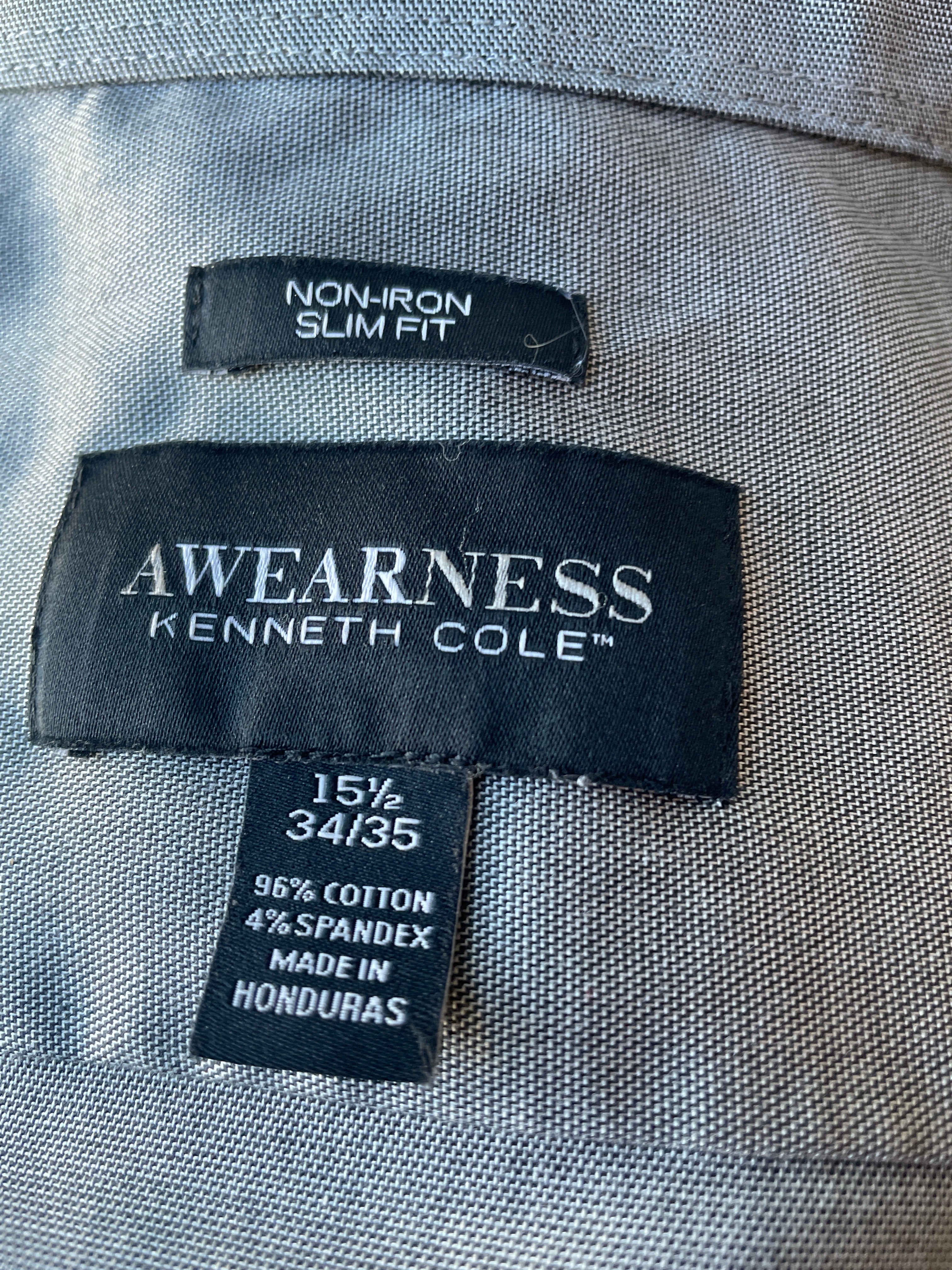 Awearness Kenneth Cole Slim Fit Men's Button Down (15.5 34/35)