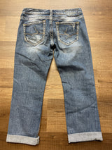 Silver SAM Destroyed Ankle Jean (29x28)