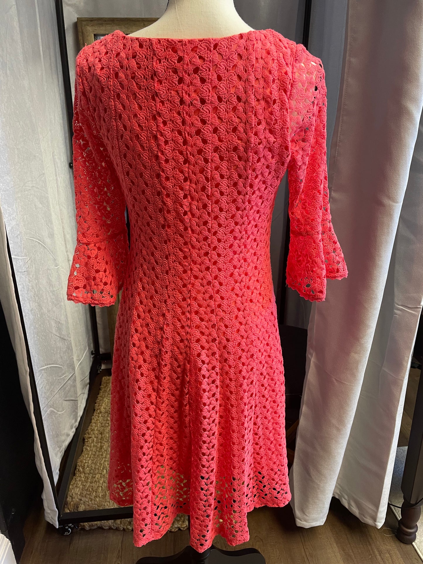 Roz & Ali Pink Lace Dress (2)