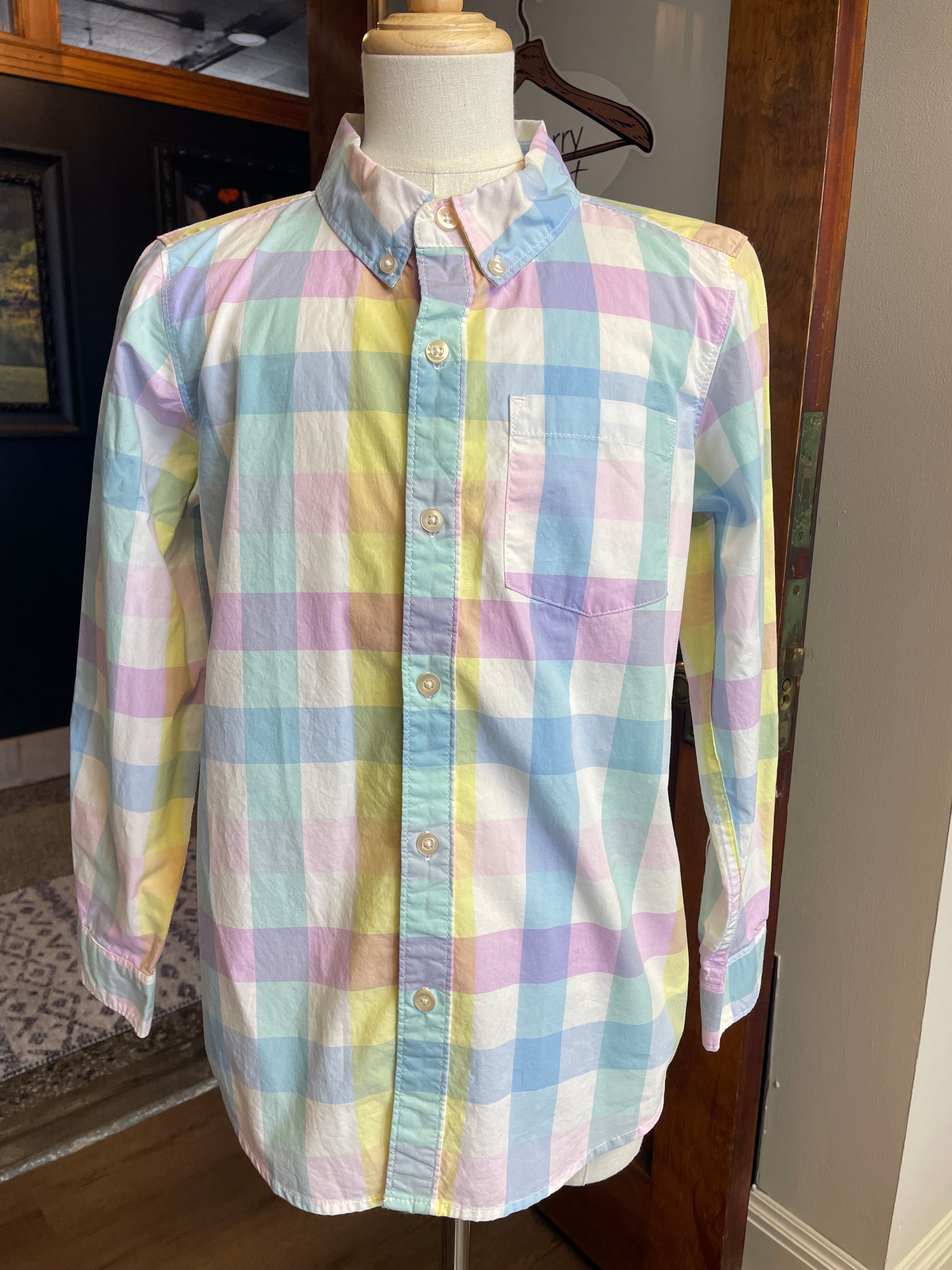 Carter's Pastel Plaid Boy's Button Down (Y10)