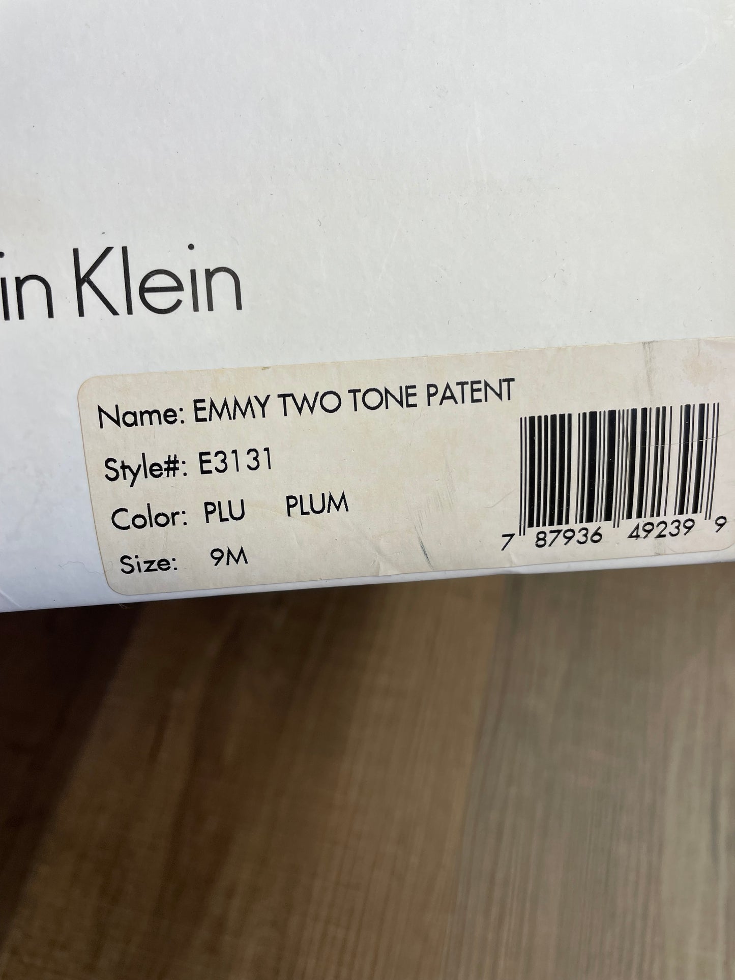 Calvin Klein Emmy Two Tone Patent Plum Platform Heels (9)