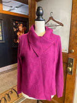 Chicos Wool Funnel Neck Sweater Wrap (1/M)