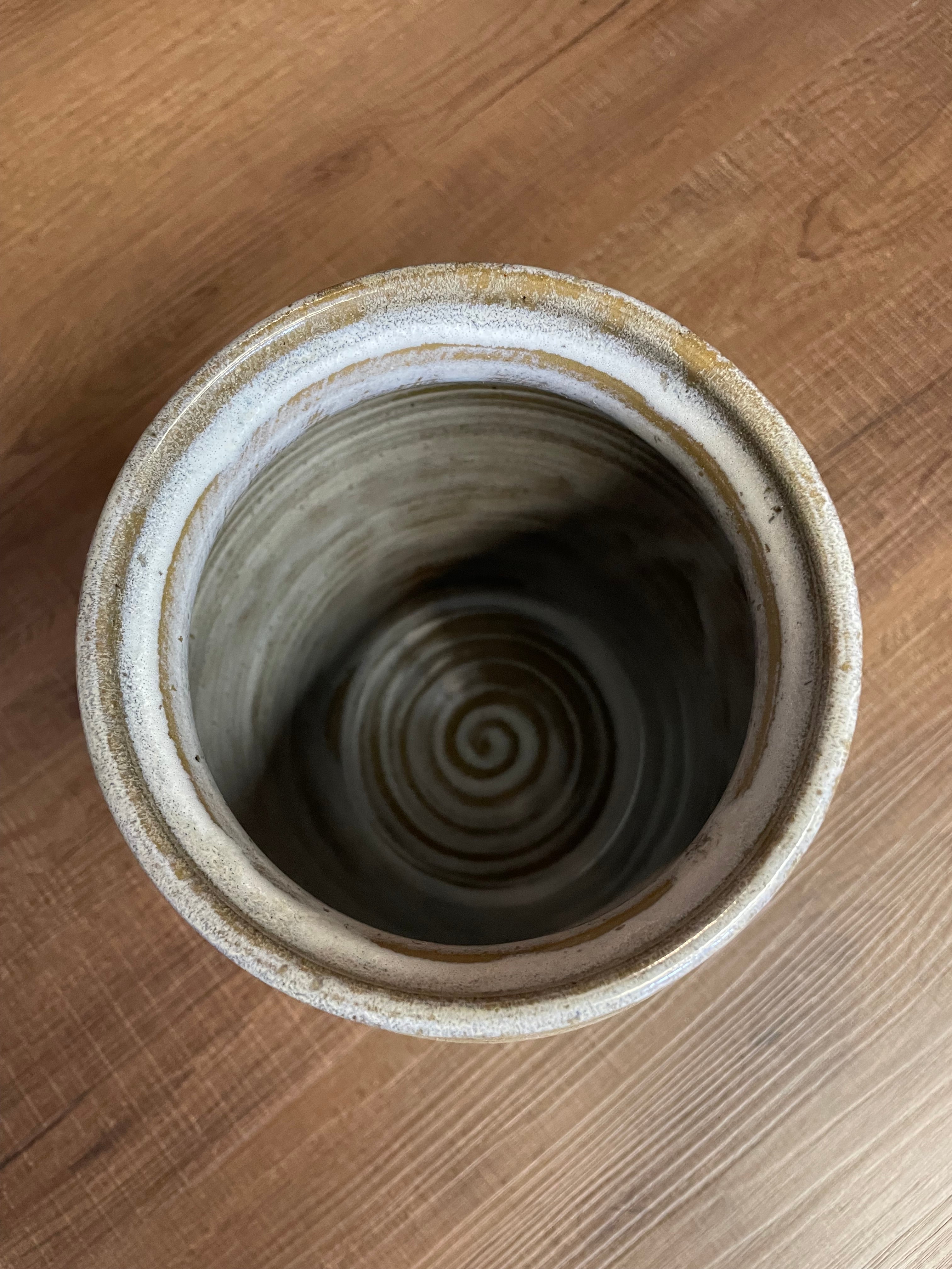 Glazed and Painted Handmade Clay Vase