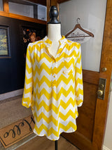 Cals Yellow Chevron Blouse (M)