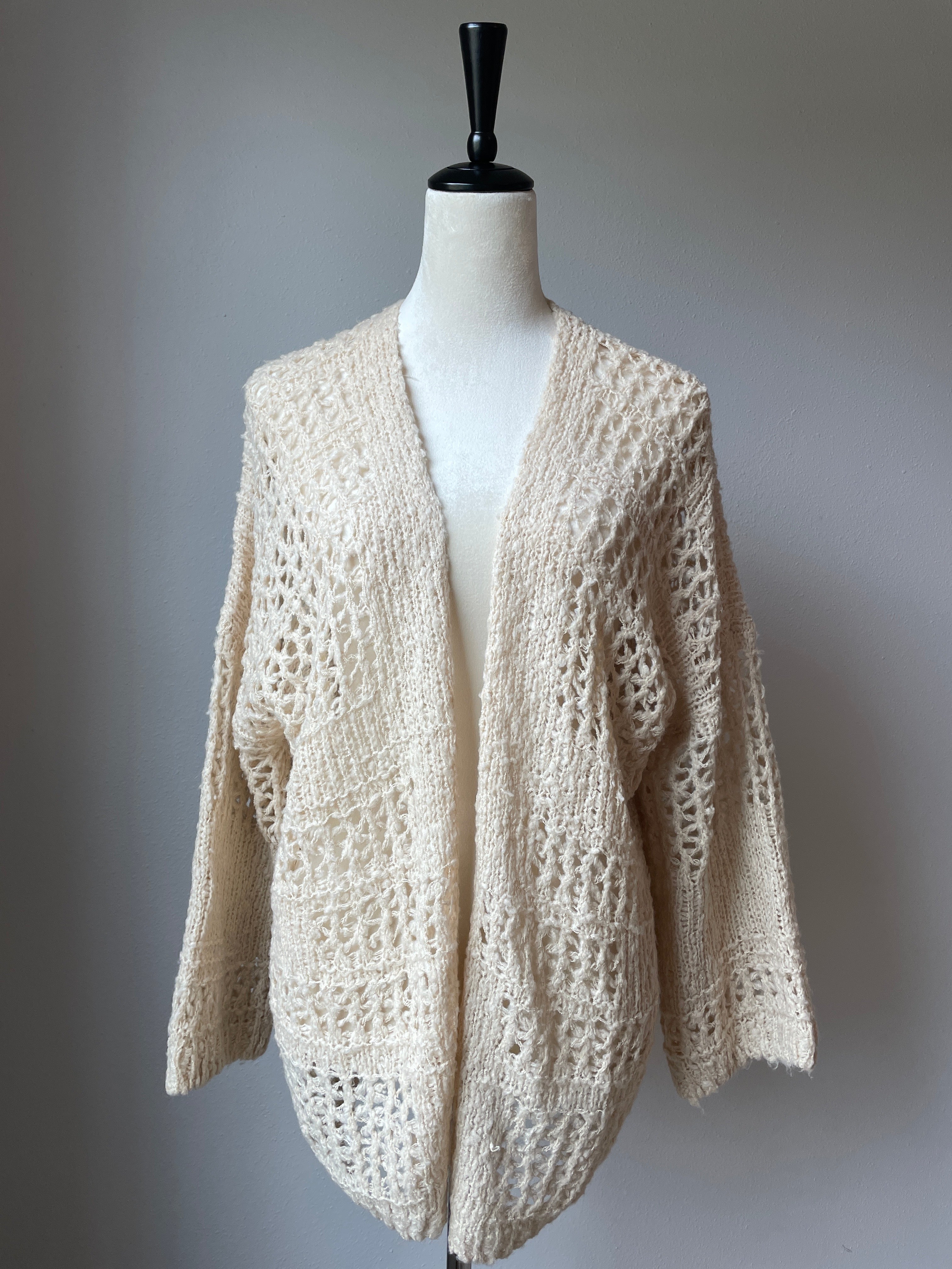Rag Poets Boho Style Open Front Cardigan (M/L)