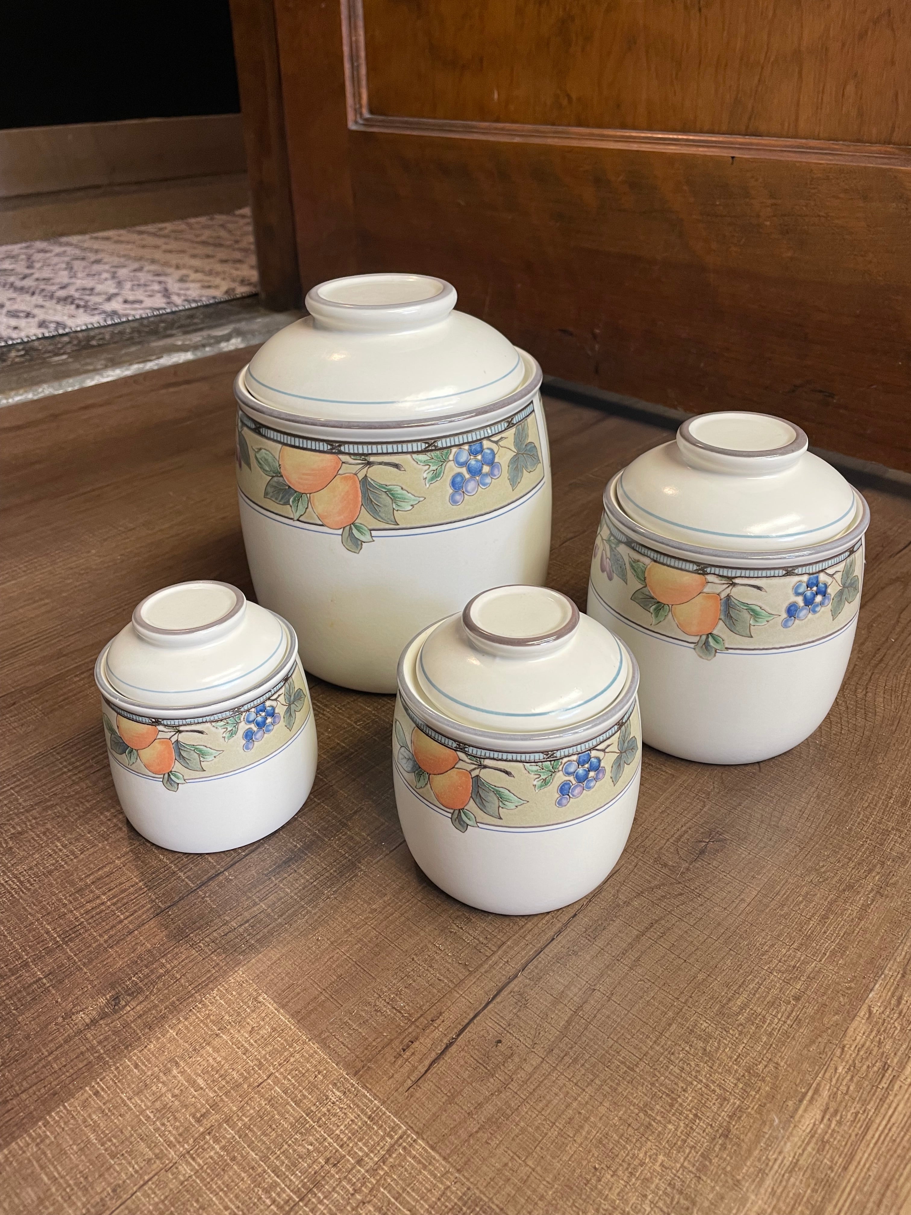 Mikasa Garden Harvest 4-Piece Canister Set