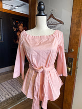 WHBM Bell Sleeve Square Shoulder Top (M)