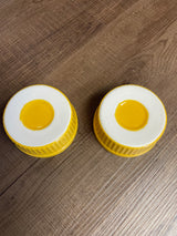 Painted Ceramic Custard Cups (Set of 2)