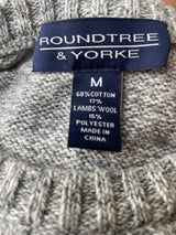 Roundtree & Yorke Wool Blend Cable Knit Sweater (M)