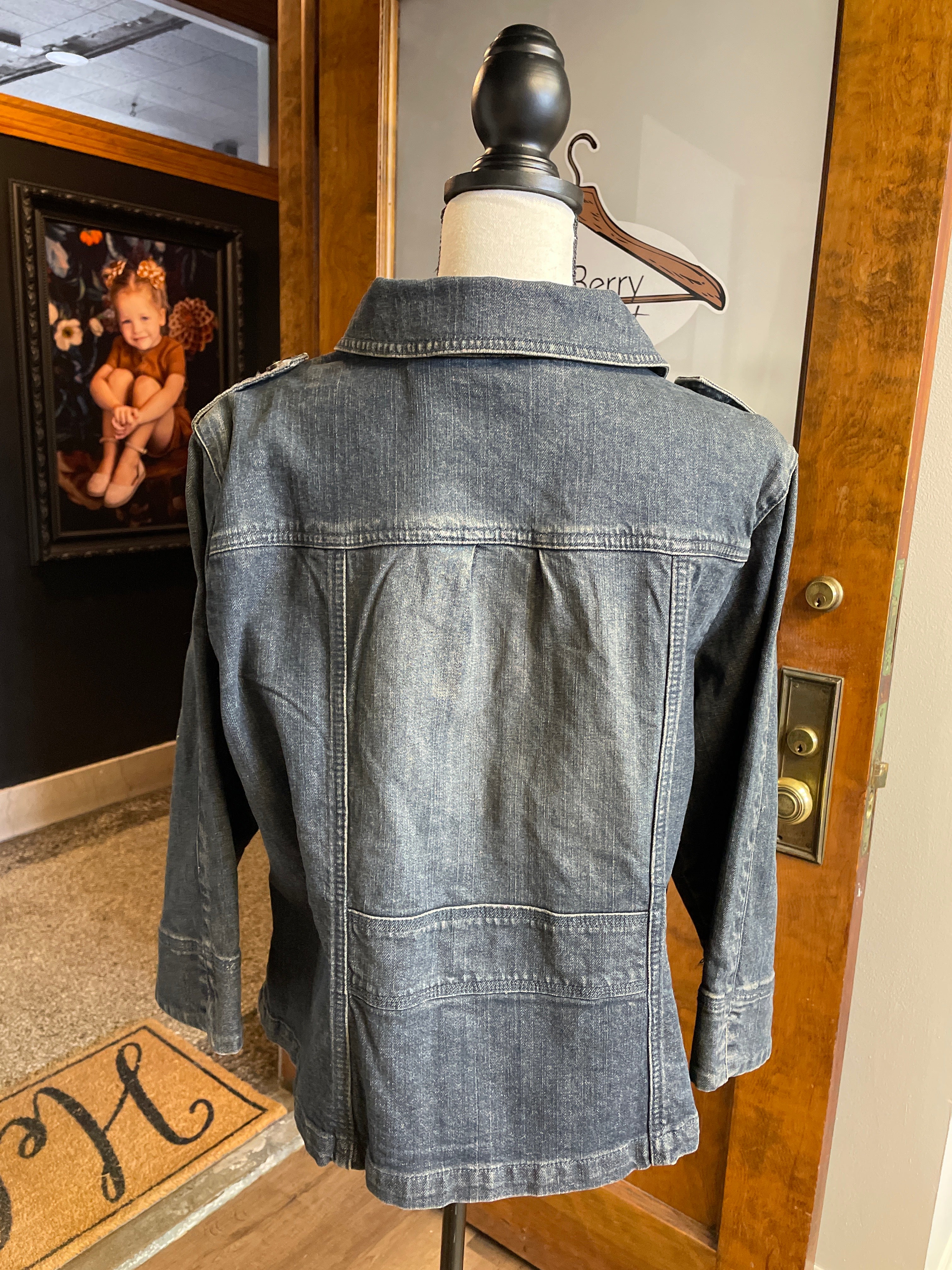 Motto Women's Denim Jacket (1X)