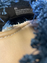 Universal Thread Black Fringe Platform Sandals (8.5)