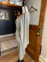 Betsy & Adam Metallic Dress with Draped Arms (12)