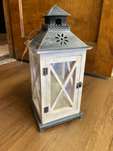 16" Lantern with Flicker Candle