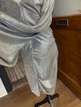 Betsy & Adam Metallic Dress with Draped Arms (12)