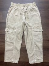 Daily Practice by Anthropologie Linen Blend Ankle Pants (M)