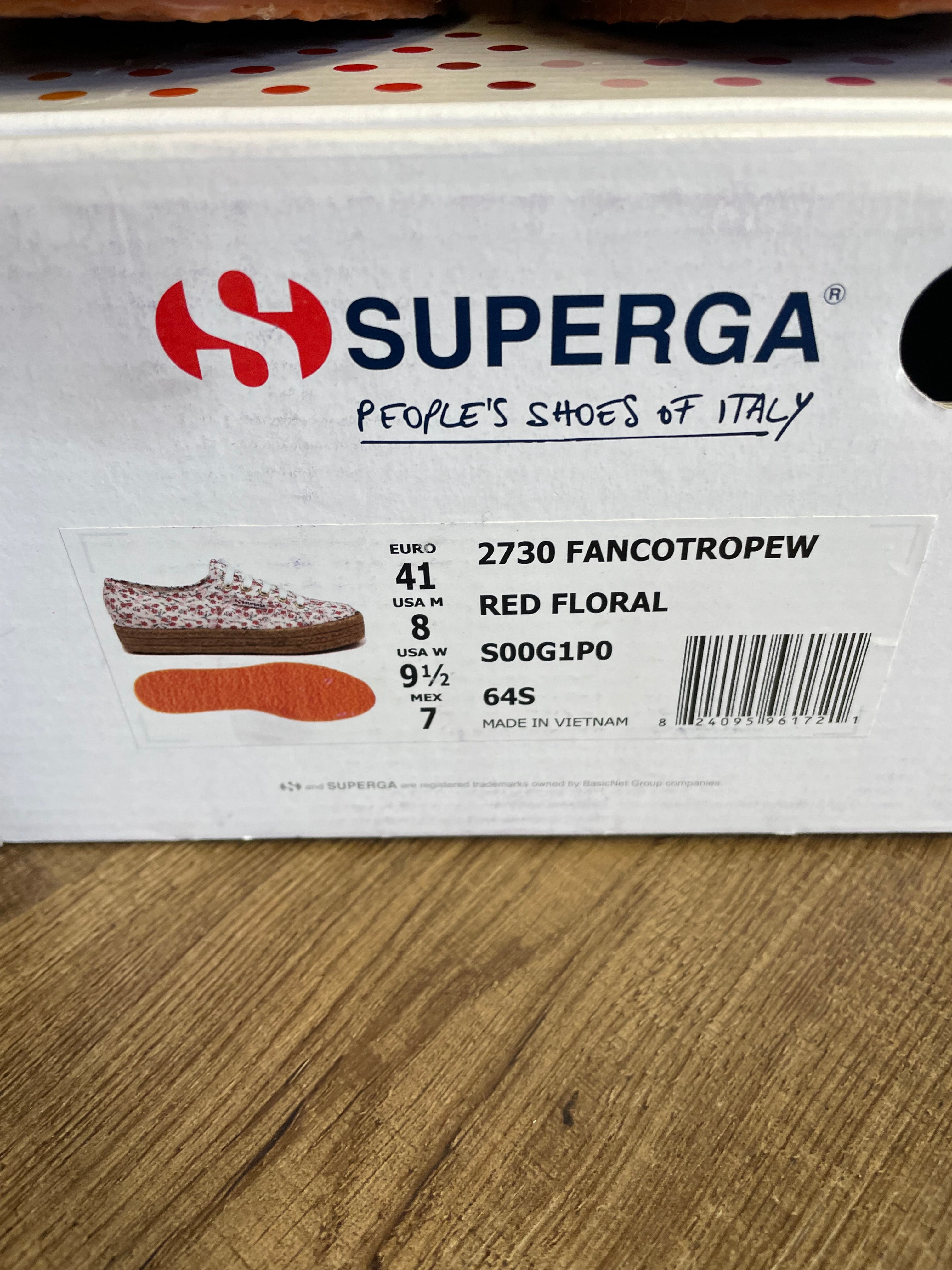 Superga Fantasia Red Floral Women's Sneakers (8)