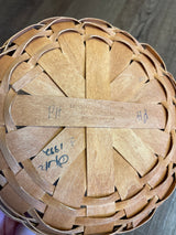 Longaberger 7" Basket With Leather Handles, Liner & Protector