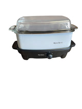 Vintage West Bend 6qt Slow Cooker Hot Plate Pot, Glass Lid and Travel Tote