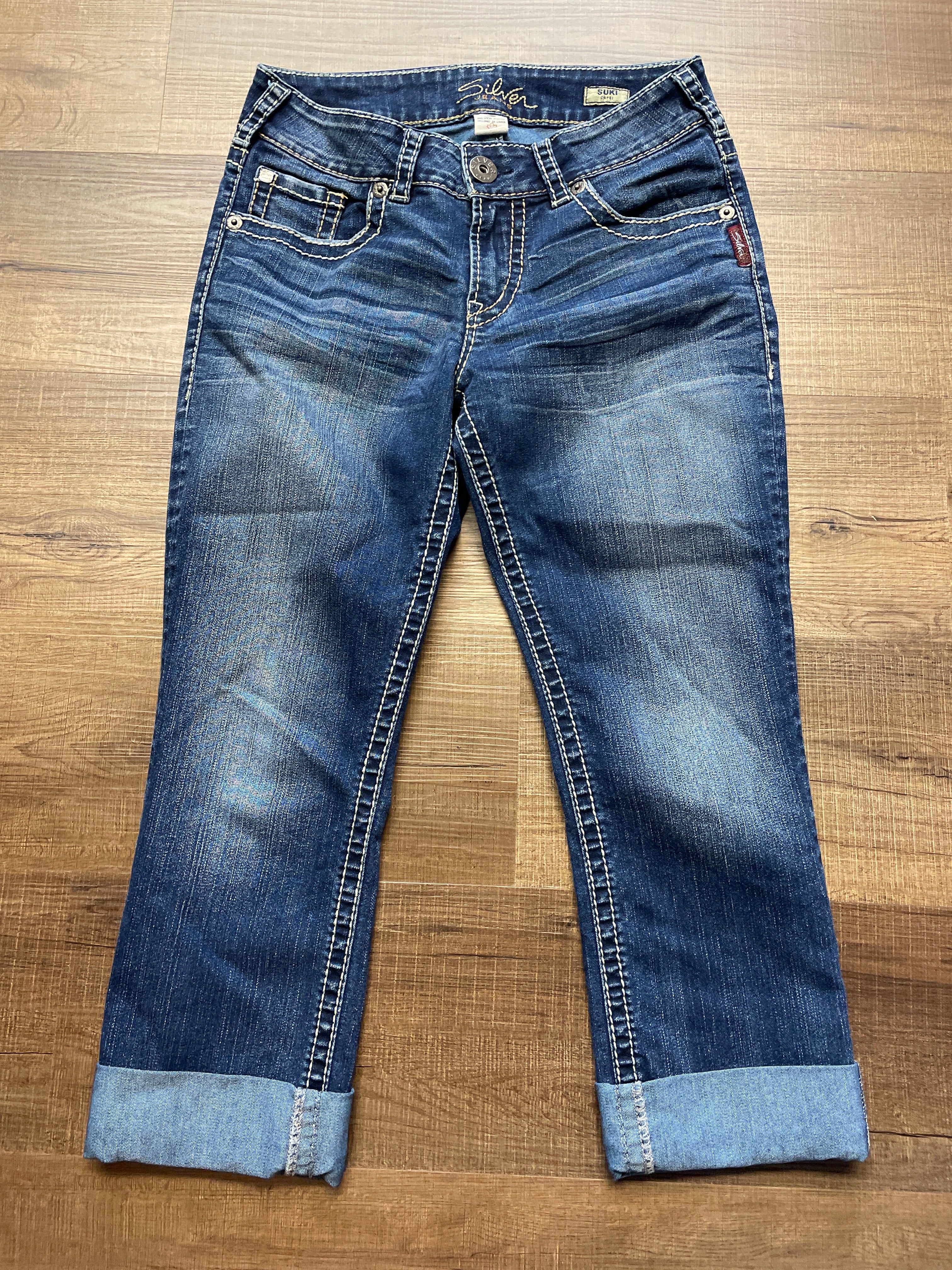 Silver Suki Capri Jeans (28)