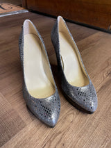 Calvin Klein Emmy Metallic Snake Heels (9.5)
