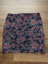 Talbots Navy Floral Skirt (12P)