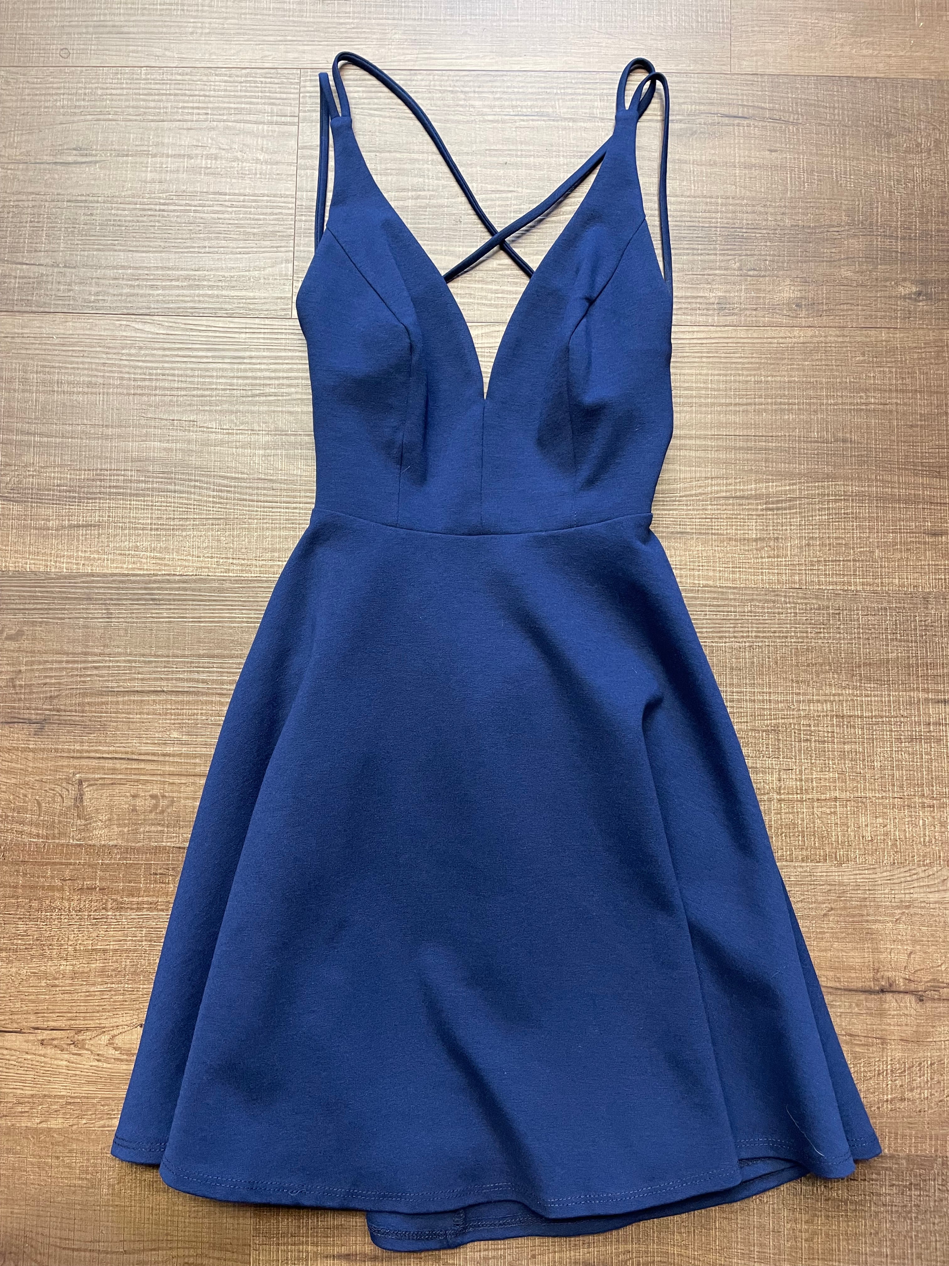 Lulus Plunge Spaghetti Strap Mini Dress (XS)