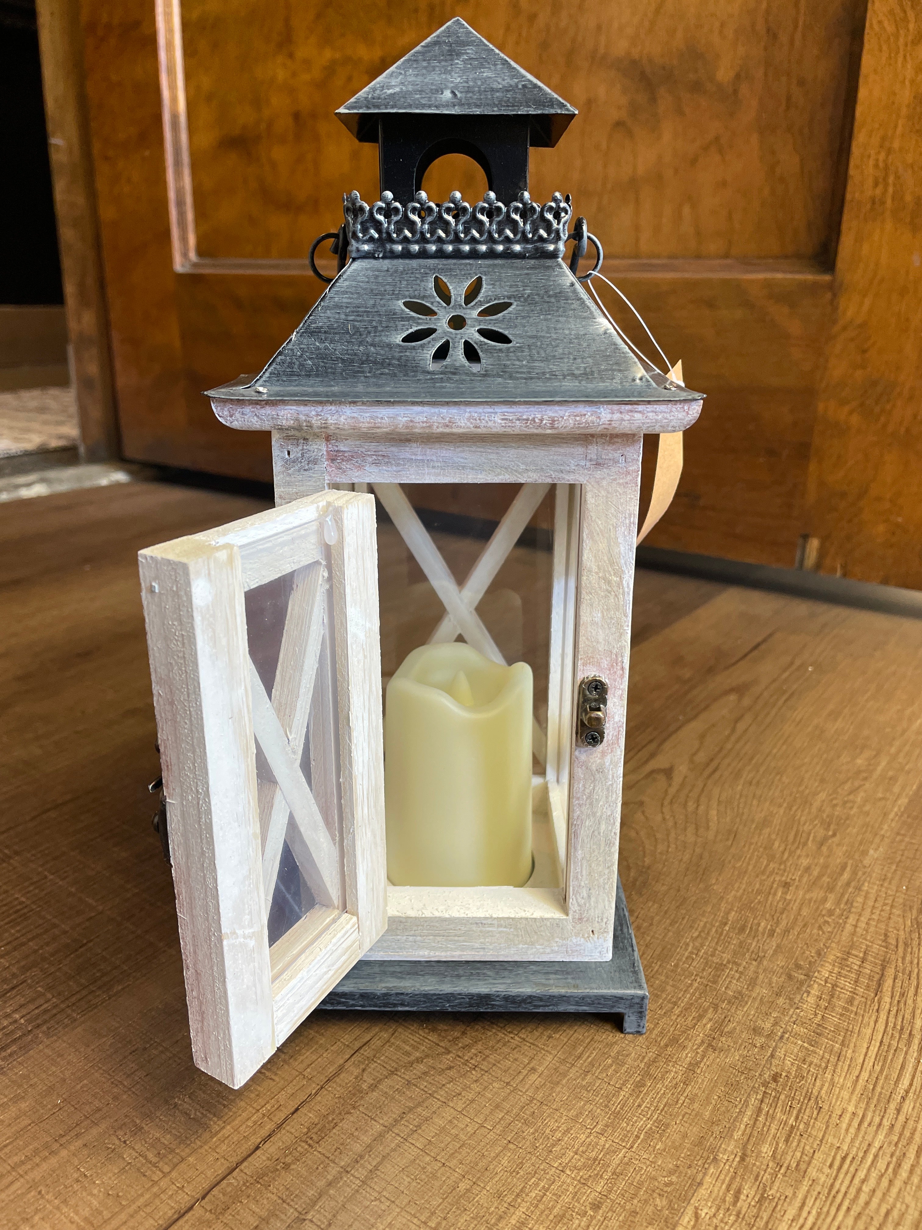 12" Lantern with Flicker Candle