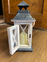 12" Lantern with Flicker Candle