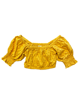 Billabong Eyelet Lace Ruffle Sleeve Crop Top (M)