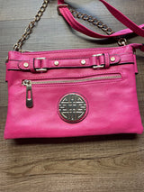 Pink Leather Crossbody