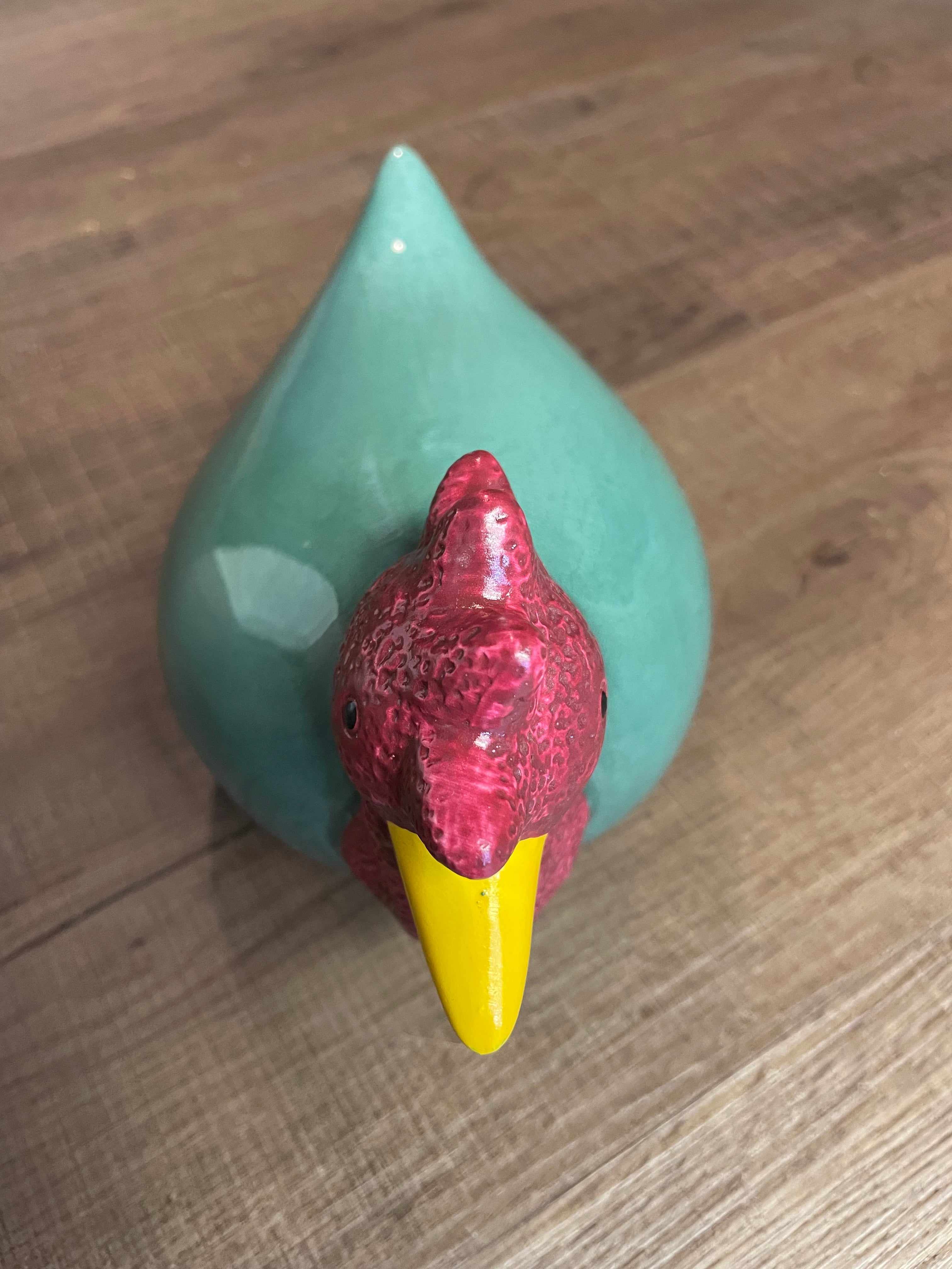 Vintage Glazed Ceramic Chicken