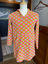 Land's End Rainbow Terry Hooded Coverup (YM)