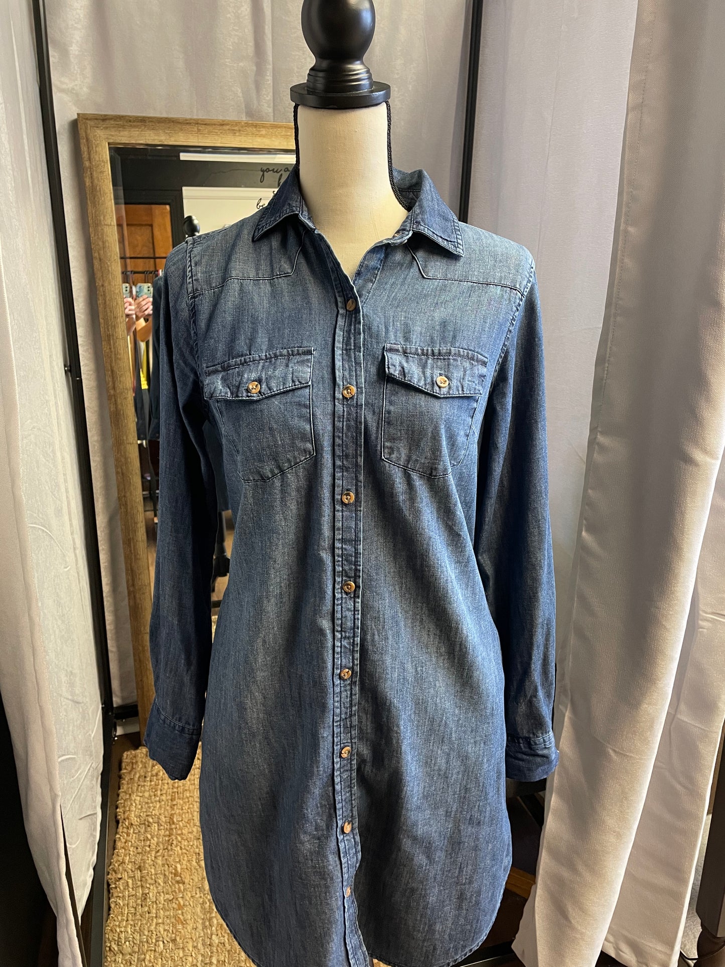 Merona Denim Slip Dress (XS)