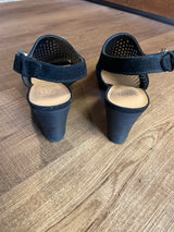 Franco Sarto L-Monaco2 Black Suede Slingback Sandal (8M)