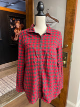 Treasure & Bond Checkered Women's Flannel (L)