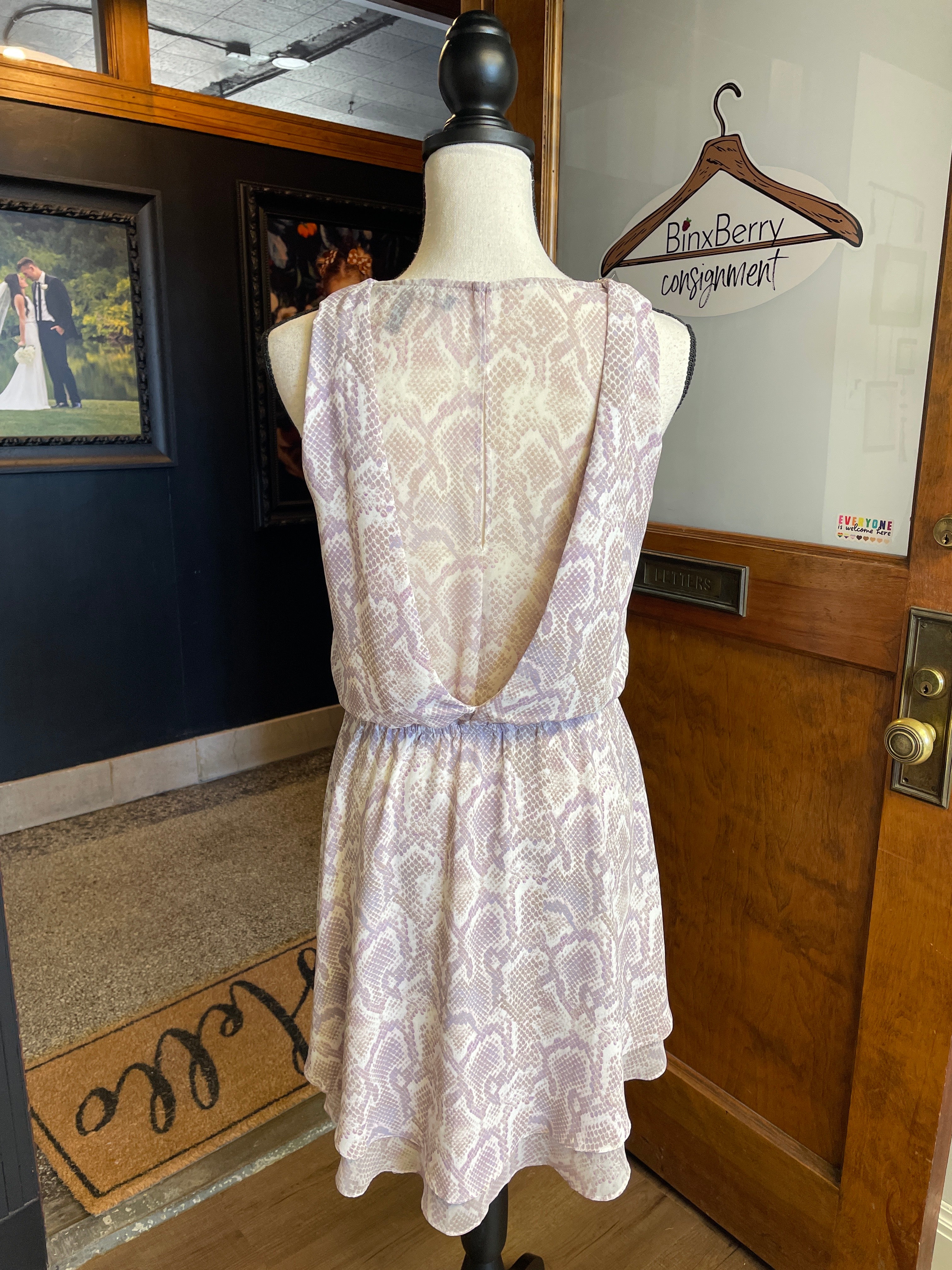 White House Black Market Snakeskin Print Midi Dress (4)