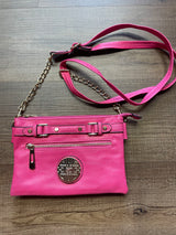 Pink Leather Crossbody