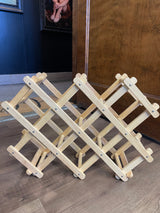 Collapsible Wooden Counter Top Wine Rack