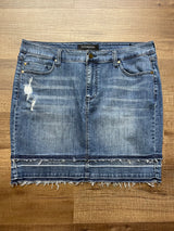 Liverpool Frayed Hem Jean Skirt (12)