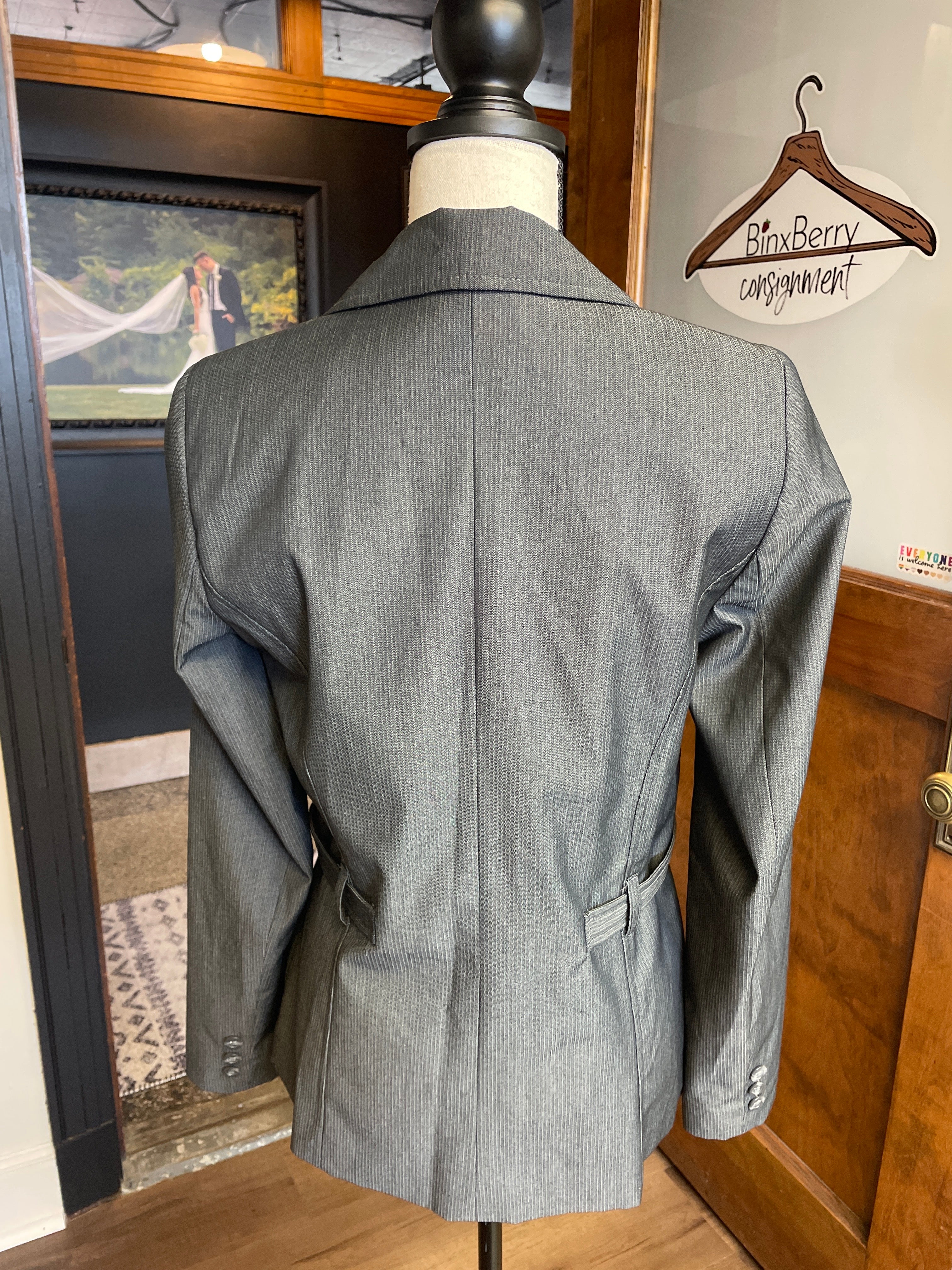 NEVA Women's Pinstripe Blazer (7)