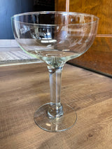 Etched Glass Pedestal Bowl