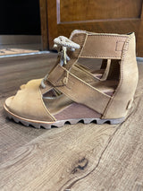 Sorel Women's Joanie Leather Wedge Sandals (7.5)