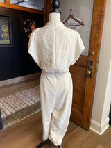 Express Conscious Edit Blouse Top Cream Jumpsuit (XL)