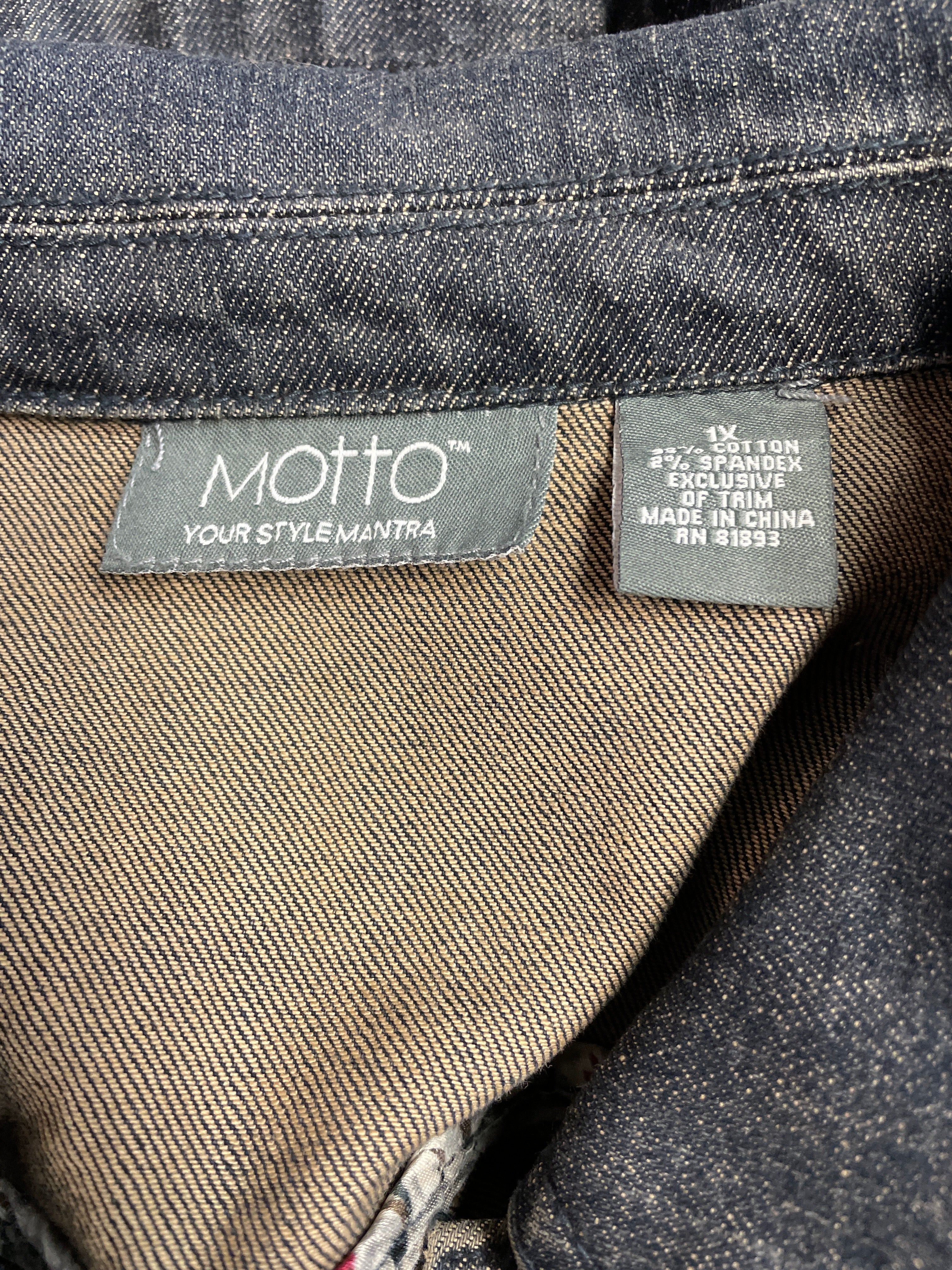 Motto Women's Denim Jacket (1X)