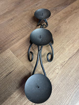 Wrought Iron 3 Tier Pillar Candle Holder
