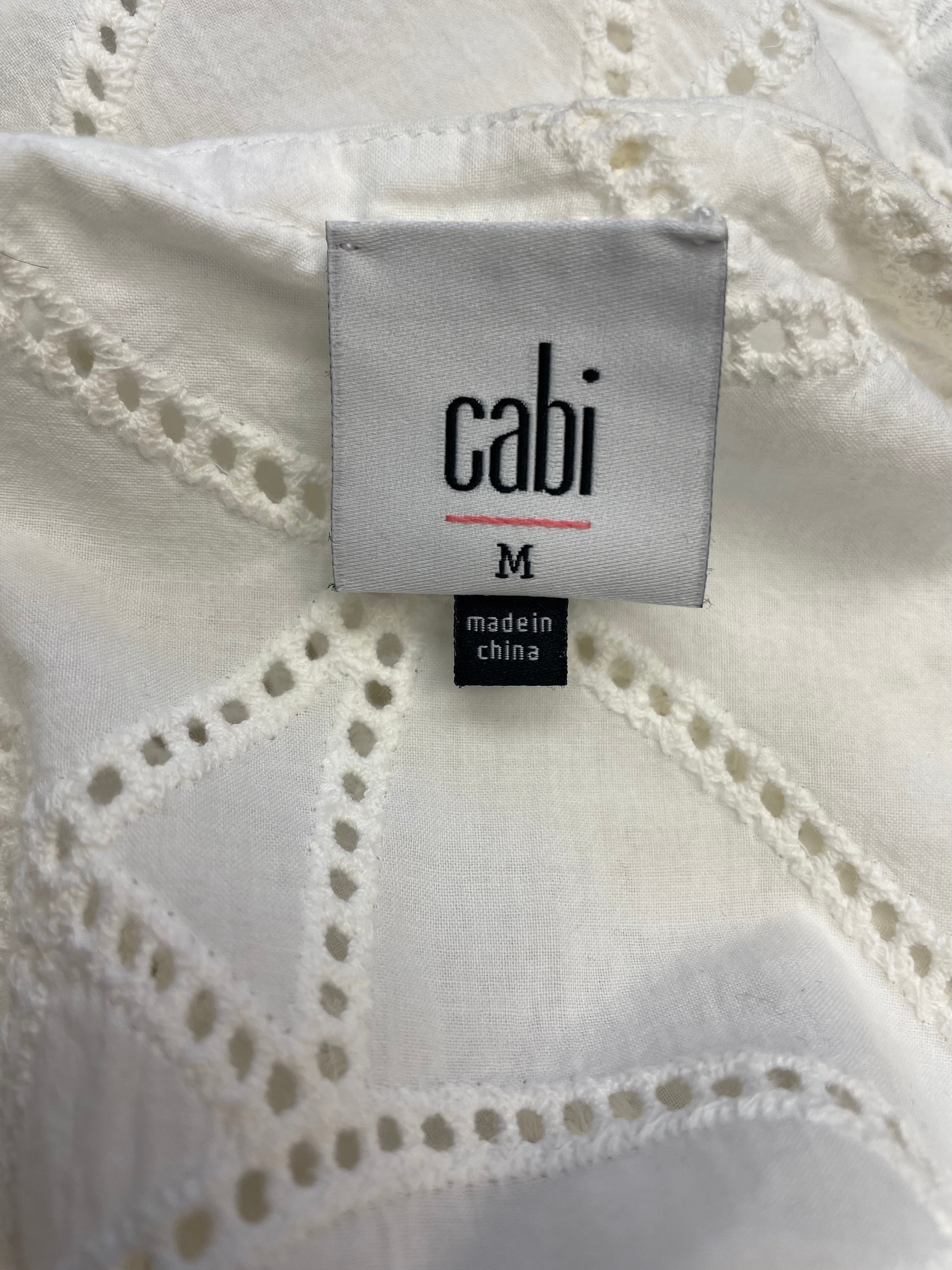 Cabi White Sleeveless Top (M)