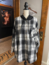 Chic Soul Plaid Hooded Flannel Top (3X)