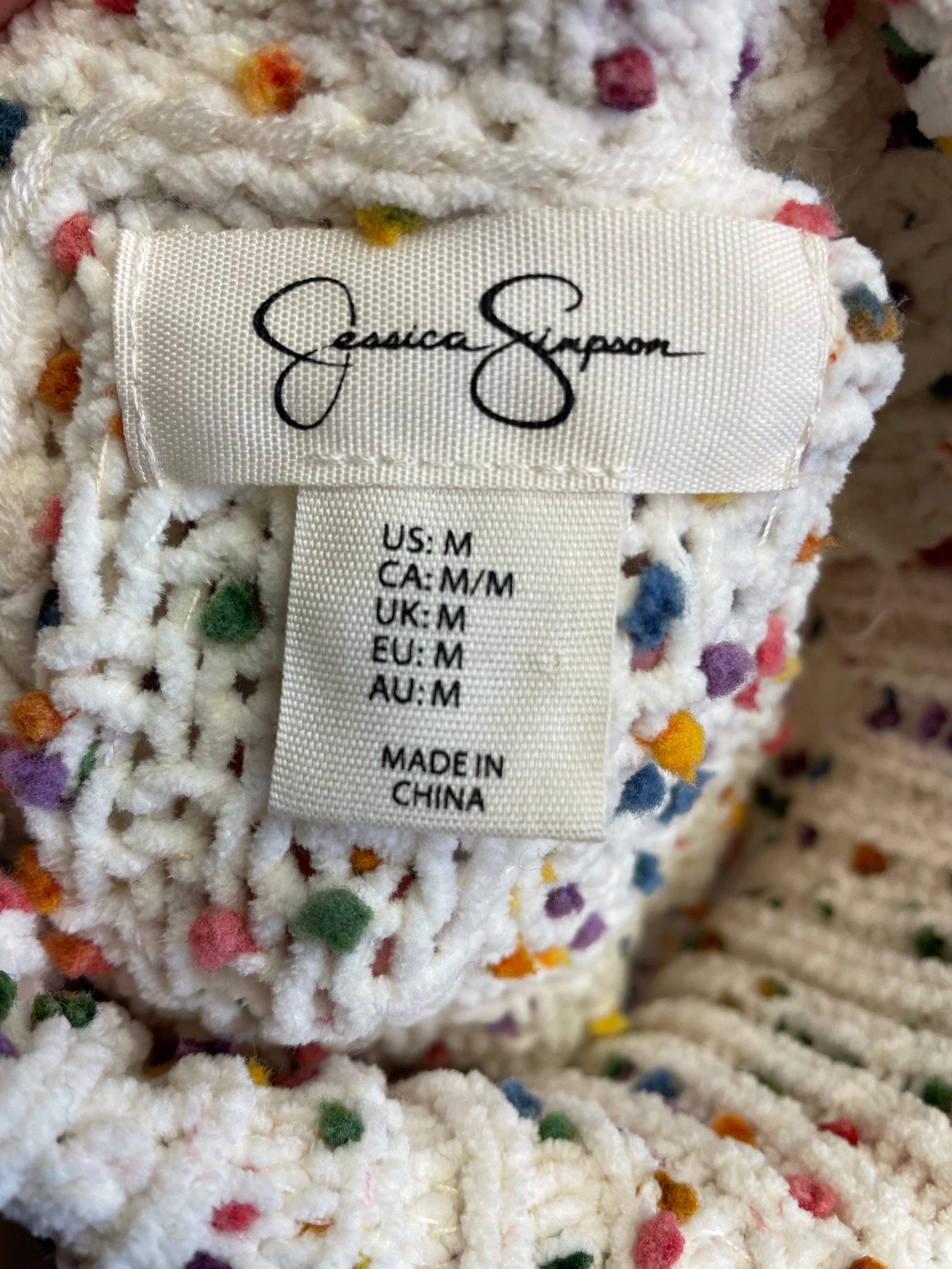 Jessica Simpson Cropped Confetti Sweater (M)