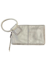 Hobo Sable Wristlet Clutch Rose Gold Studded